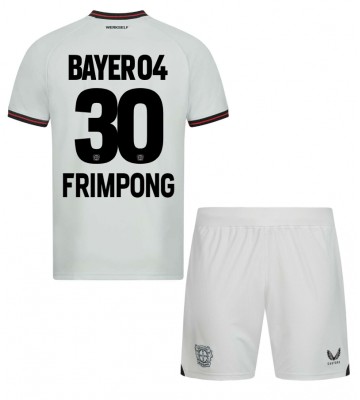 Bayer Leverkusen Jeremie Frimpong #30 Segunda Equipación Niños 2023-24 Manga Corta (+ Pantalones cortos)